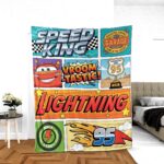 Custom Name DN Cars Sign blanket, Lightning McQueen Tow Mater Blanket, DN cars blanket, Birthday Boy Girl gift blanket Custom #39 OEKHXW