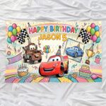 Custom Design Custom DN Cars Birthday Banner Hanging, Cars Birthday Backdrop Decoration, Cars Birthday Party, Cars Party Decoratio DC16O4 - Image 4