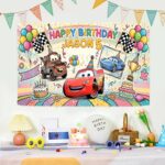 Custom Design Custom DN Cars Birthday Banner Hanging, Cars Birthday Backdrop Decoration, Cars Birthday Party, Cars Party Decoratio NI4XDD