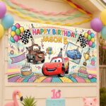 Custom Design Custom DN Cars Birthday Banner Hanging, Cars Birthday Backdrop Decoration, Cars Birthday Party, Cars Party Decoratio WO5F8K - Image 2