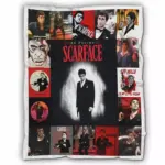 Scarface Gangster Blanket, Soft Fleece & Sherpa Throw - Image 3