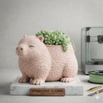 Cute Capybara Planter STL, Animal Plant Pot 3D Print File, Succulent Pot Model, Digital Download for 3D Printer - Image 2