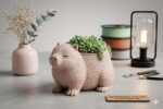 Cute Capybara Planter STL, Animal Plant Pot 3D Print File, Succulent Pot Model, Digital Download for 3D Printer