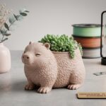 Cute Capybara Planter STL, Animal Plant Pot 3D Print File, Succulent Pot Model, Digital Download for 3D Printer