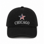 Chicago Star Hat SVG | American Flag Cap Design | Laser Cut File | Embroidery & Cricut Template | Patriotic Hat Graphic | Instant Download