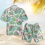 Vintage Anime Hawaiian Print Set, Beach Vacation Matching Shirt & Shorts, Japanese Anime Aloha Summer Set, Cartoon Gift for Boy