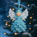 Crochet Angel Ornament PDF Pattern, Christmas Amigurumi Tree Decor (Digital Download)