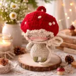 Crochet Mushroom Doll Pattern, Amigurumi Toadstool Plush Toy (PDF Download)