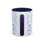 Disney Blue Cute Toile Accent Coffee Mug | Vintage Pattern - Image 4