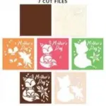 Mother's Day Fox 3D Shadow Box SVG, Layered Paper Cut (Digital Download) - Image 3