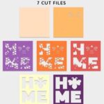 HOME Bee 3D Shadow Box SVG, Spring Paper Cut File (Digital Download) - Image 4