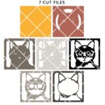 Cat 3D Shadow Box SVG, Layered Paper Cut Template (Digital Download) - Image 3