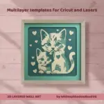 3D Cat Shadow Box SVG Bundle, Layered Paper Cut, Pet Wall Art (Digital Download) - Image 7