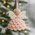 Crochet Angel Ornament PDF Pattern, Christmas Amigurumi Tree Decor (Digital Download) - Image 3