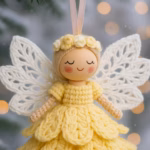 Crochet Angel Ornament PDF Pattern, Christmas Amigurumi Tree Decor (Digital Download) - Image 5