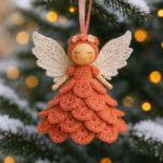 Crochet Angel Ornament PDF Pattern, Christmas Amigurumi Tree Decor (Digital Download) - Image 6