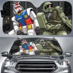 Gundam Meme Car Sun Shade – Funny “Matching Damn” Windshield Sunshade for Fans