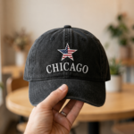 Chicago Star Hat SVG | American Flag Cap Design | Laser Cut File | Embroidery & Cricut Template | Patriotic Hat Graphic | Instant Download - Image 3