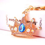 Crown Keychain SVG | Princess Crown Laser Cut File | Rhinestone Royal Crown Design | Cricut & Glowforge Template | Jewelry Keychain Pattern - Image 2