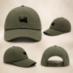 Black Cat Embroidered Dad Hat, Premium Cotton Baseball Cap - Image 5