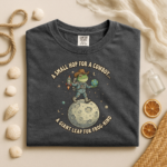 Funny Frog Astronaut Cowboy T-Shirt – Space Frog Graphic Tee, Cute Retro Moon Frog Shirt, Sci-Fi Animal Unisex Tee - Image 2
