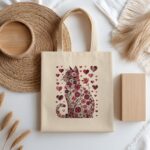 Cat Lover's Canvas Bag, Pet Mom Gift, Cat Lover Tote, Printed Cat Design, Eco-Friendly Shopping Handbag, Cute Cat Tote for Daily Use