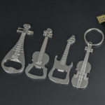 Cross-border Hot Sale Creative Guitar Bottle Opener Bar Opener Pendant Practical Metal Bottle Opener Memorial Gift