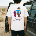 Anime Cartoon Streetwear Graphic T-Shirt, Urban Skater Tee, Casual Street Style Shirt