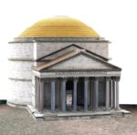 PaperCraft kit Pantheon Building Rome 3d paper model crafting PDF plans DIY template - Image 7