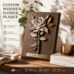 3D Rose Flower SVG Laser Cut File | Multi Layer Floral Wall Decor | Glowforge DXF EPS PNG | Shadow Box Design