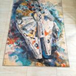 Millennium Falcon Rug: Colorful Star Wars Pattern - Image 2