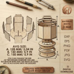 Carousel Organizer SVG Bundle, Laser Cut Rotating Storage Box, Cricut Glowforge Files, Instant Download - Image 9
