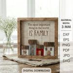 Home Family Wall Decor SVG Bundle, Laser Cut Wooden Sign Templates, Family Quote Decor Digital File - Image 11