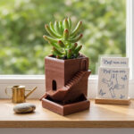 Tower Planter STL for 3D Printing, Modern Architectural Succulent Pot, Minimalist Plant Pot Digital Download, Unique Desk Decor - Image 2