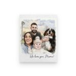 First Father's Day Gift, Personalized Watercolor Dad Portrait Canvas, Family Portrait Gift, Dad Birthday Gift, Mothers Day Gift for Mom - Image 13