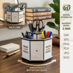 Carousel Organizer SVG Bundle, Laser Cut Rotating Storage Box, Cricut Glowforge Files, Instant Download - Image 11