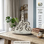 Wooden Summer Display Stand SVG Bundle, Laser Cut Seasonal Decorations, Glowforge Cricut Templates - Image 12
