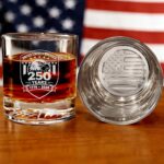 USA 250th Anniversary American Flag Whiskey Glass. We The People, Patriotic Gift