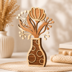 Wooden Flower Bouquet SVG Bundle, Laser Cut Vase Decor, DIY Floral Centerpiece Digital Files - Image 5