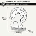 Laser Cut Kids Night Light SVG Bundle, 3D Nursery Lamp Files, Glowforge Cricut DIY Baby Room Decor - Image 15
