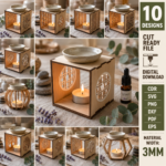 Essential Oil Burner SVG Bundle, Laser Cut Diffuser Designs, Cricut & Glowforge DIY Files, Instant Download