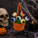 Halloween Eyeball Car Hanging Crochet Pattern PDF, Rearview Mirror Charm, Spooky Car Decor, Amigurumi Ornament - Image 6