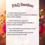 1500+ Pages Flower Bouquet Crochet PATTERN Bundle Wedding Easter Spring Summer Eternal Teacher Mom Gift Love DIY Floral Amigurumi Home Rose - Image 20