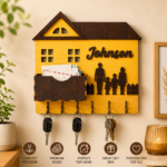 Key Organizer Laser Cut File Bundle | Personalized Family Key Hanger SVG | - Image 4