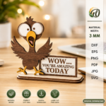 Cute Funny Animals Stands Bundle | Laser Cut SVG DXF PNG | Glowforge Animal Desk Decor Templates - Image 6