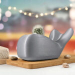 Cute Whale Planter STL File for 3D Printing, Minimalist Whale Succulent Pot, Cactus Planter Digital Download, Ocean Decor, Desk Planter STL - Image 4