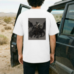 Chibi Dragon Rider Knight T-Shirt for Men Women, Medieval Fantasy Dragon Tee, Cute Dark Knight Graphic Shirt, Anime RPG Gamer Gift, Gothic Fantasy Apparel - Image 6