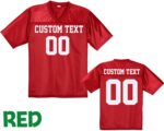 Personalized Football Jersey, Man Short Sleeves V-Neck Shirt, Custom Front Back Football Soccer V-neck Mesh Jersey For Men Mesh Polyester