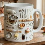 Love Baking Custom Name Mug, Personalized Cup, 11oz or 15oz Bakery Coffee Mugs, 3D Effect Mug - Image 2