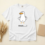 Funny Duck “Hmm…!” Meme T-Shirt | Cute Cartoon Unisex Tee - Image 3